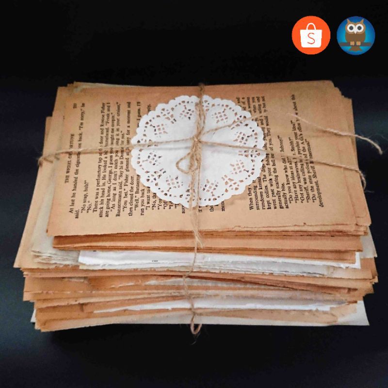 100 + Pcs Of Old Vintage Book Pages With No Illustrations / Drawings ...