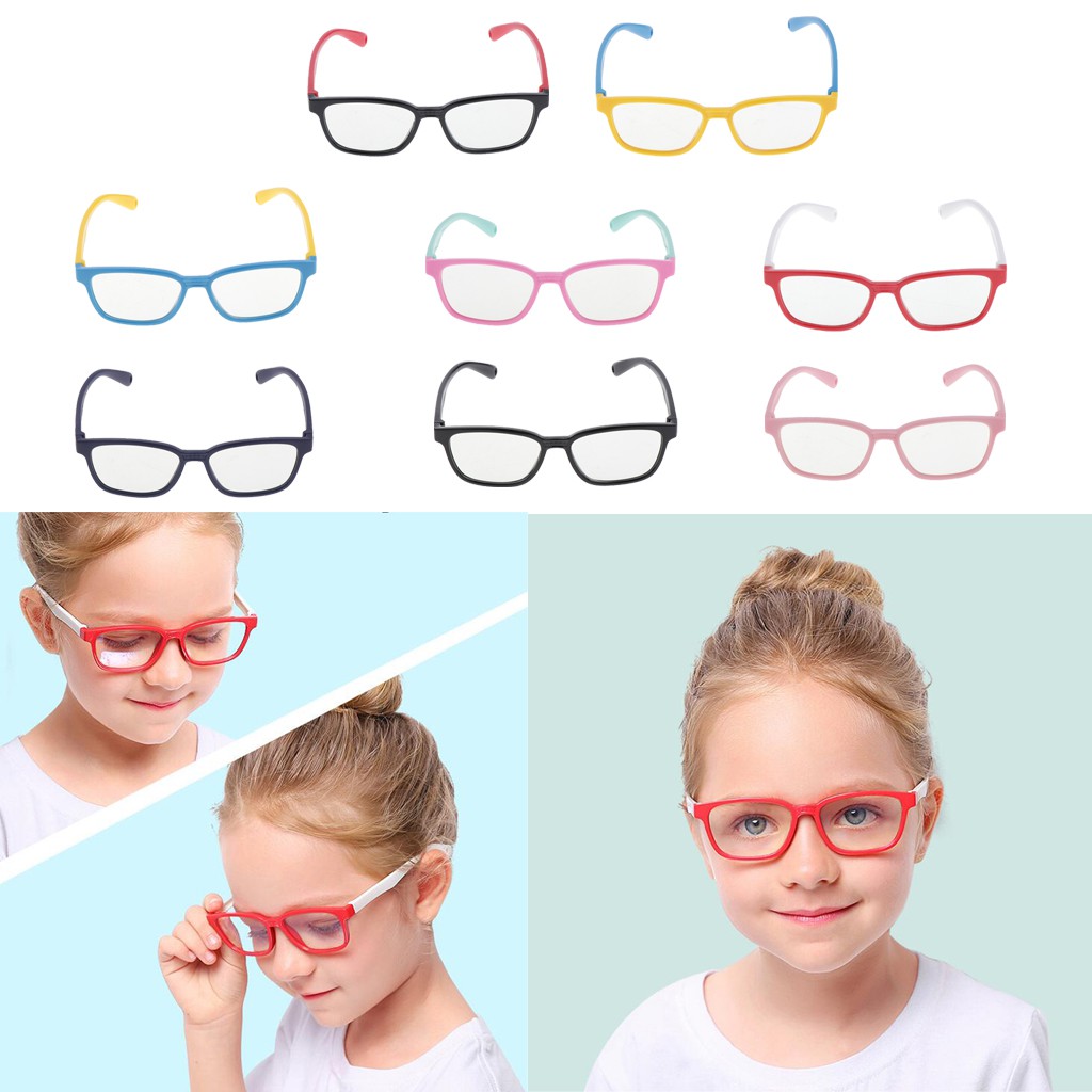 Children Anti-Blue Light & UV Protection Glasses Eyewear Soft Silicone ...