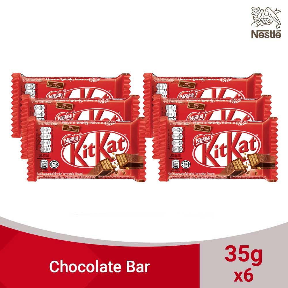 KITKAT Milk Chocolate 4-Finger 35g - Pack Of 6 | Shopee Philippines