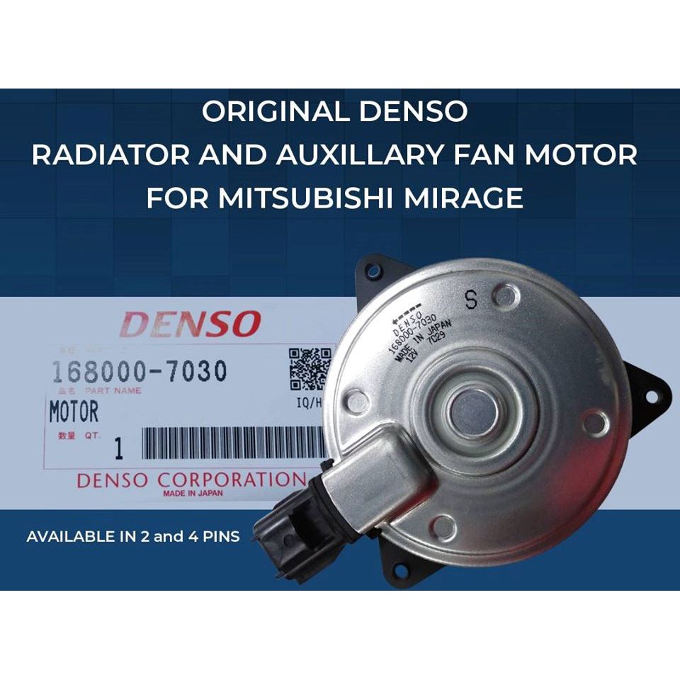 Denso Radiator Fan Motor For Mitsubishi Mirage 20122017 (4pins