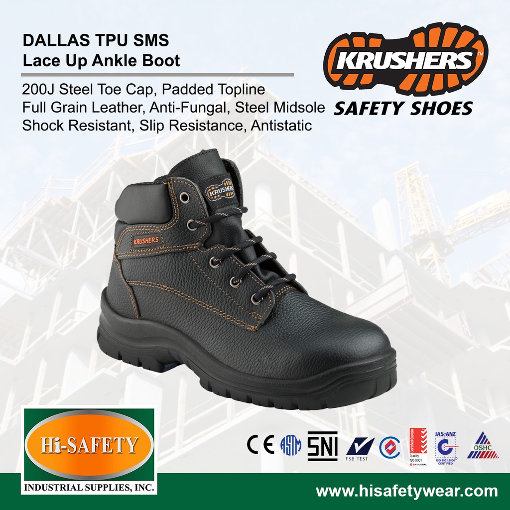 KRUSHERS SAFETY SHOES DALLAS WITH STEEL MIDSOLE Shopee Philippines