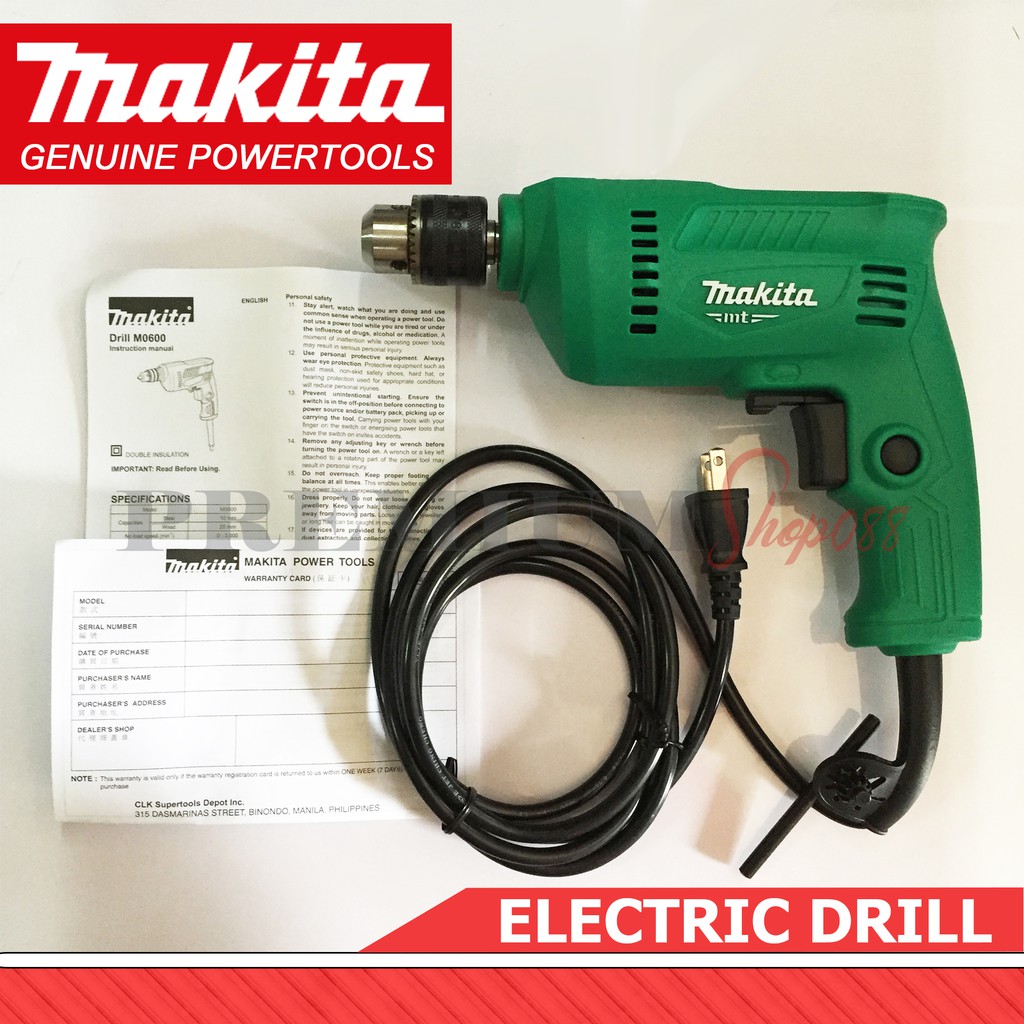 Makita Electric Hand Drill 10mm 3/8" M0600M 3/8 Shopee Philippines