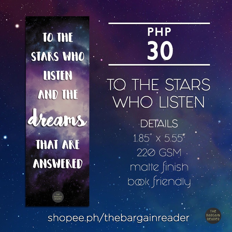 To The Stars Who Listen Sarah J Maas Bookmark Shopee Philippines