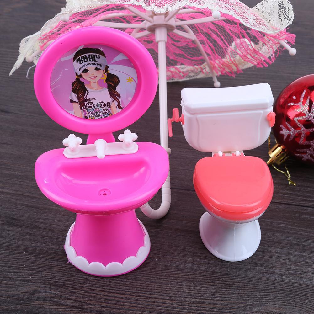 barbie toilet set