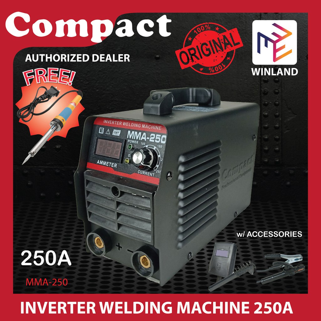 Compact JAPAN Portable Inverter Welding Machine 250A MMA-250 with FREE