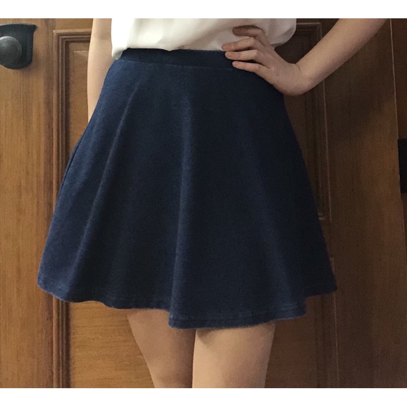 denim skater skirt forever 21