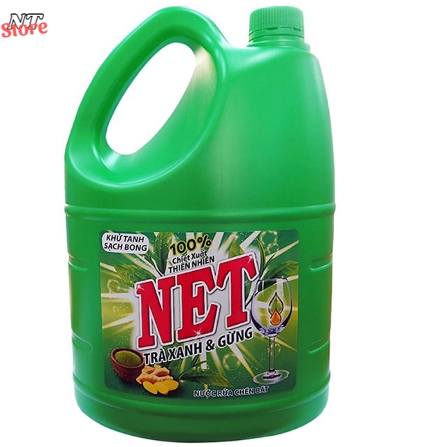 (New) CAN NET dishwashing liquid 4KG Concentrated Green Tea and