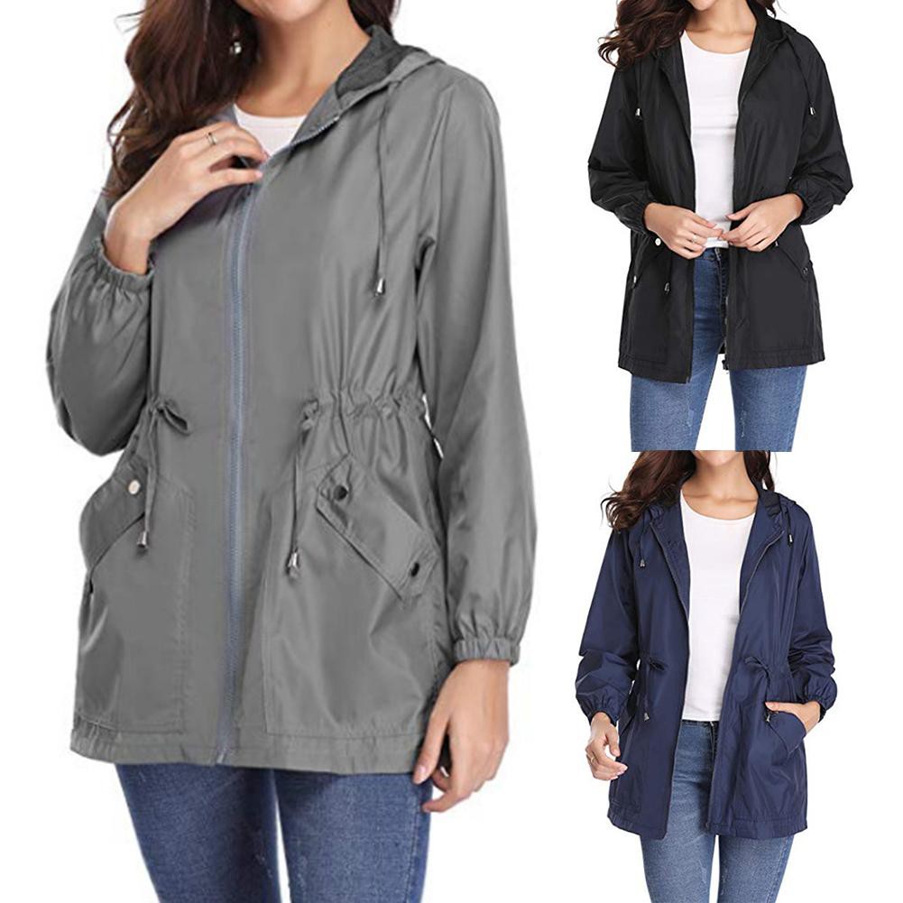 hooded mac jacket womens