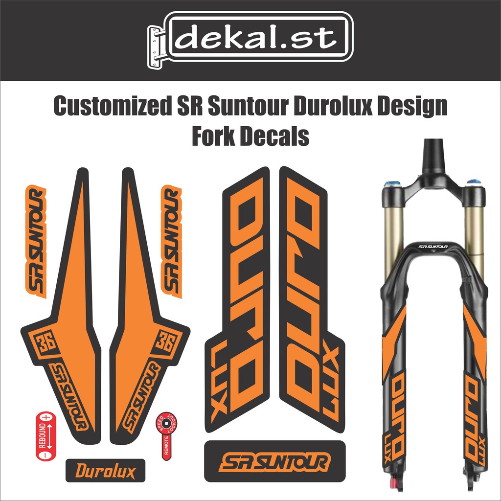 Customized SR Suntour Durolux Design Fork Decals / Bike sticker fork