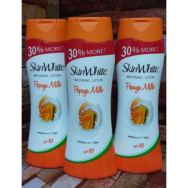 SkinWhite Whitening Lotion Papaya Milk SPF10 Whitens in 7 Days 130ml
