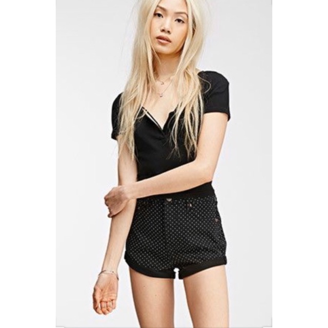 forever 21 black denim shorts