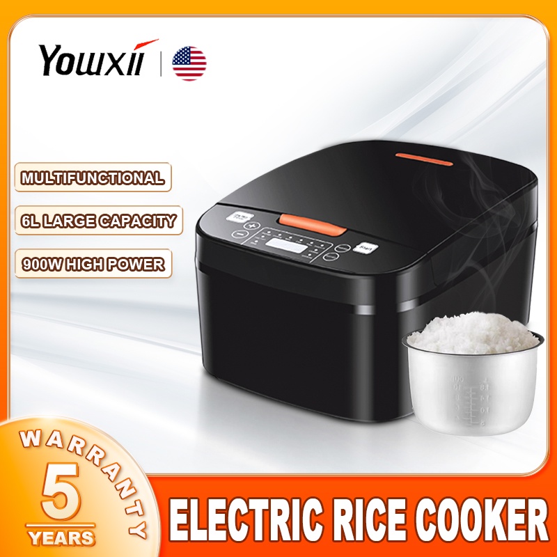 POLYFENG 5L Rice Cooker Automatic Rice Cooker 10 Cups Smart Fixed Time