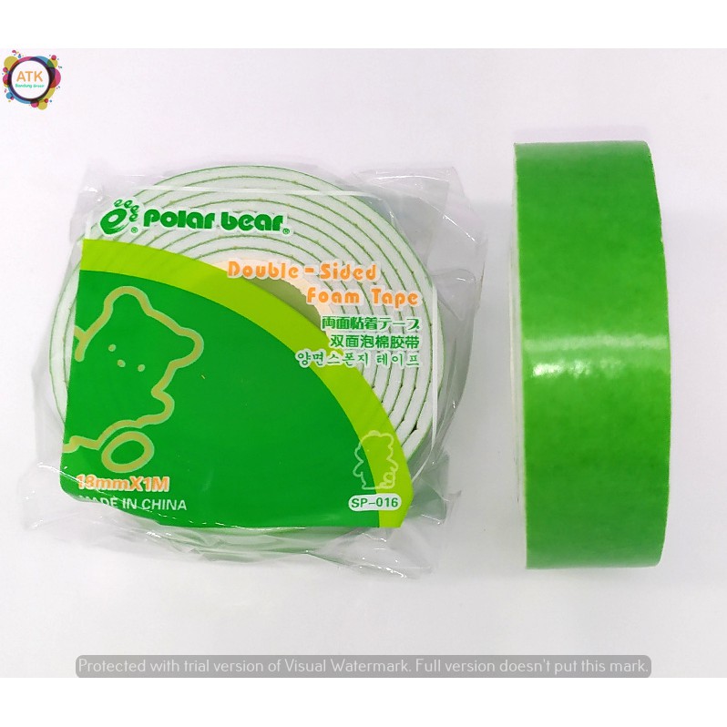 Double Sided Polar Bear Sp016 Foam Tape 18 Mm X 1 M Retail Shopee Philippines