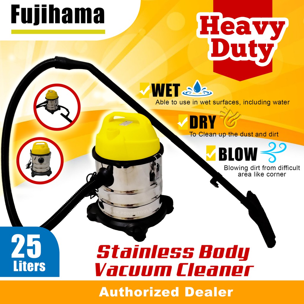 Fujihama Vacuum Cleaner Stainless Heavy Duty 25 Liters Shopee