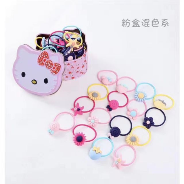  hello  kitty  pony tail  with organizer box 30s restock 