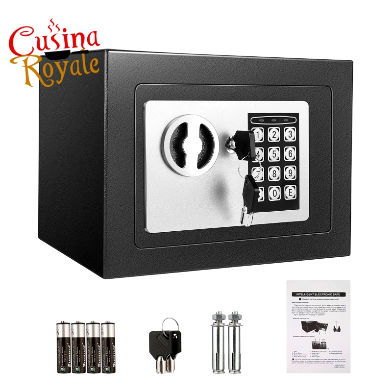 Electronic Security Lock Safe Deposit Box Money Jewelry Key Cash
