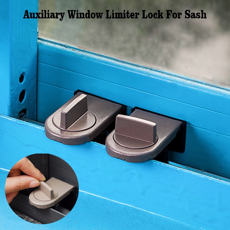 Safety Security Antitheft Sliding Auxiliary Window Limiter Lock