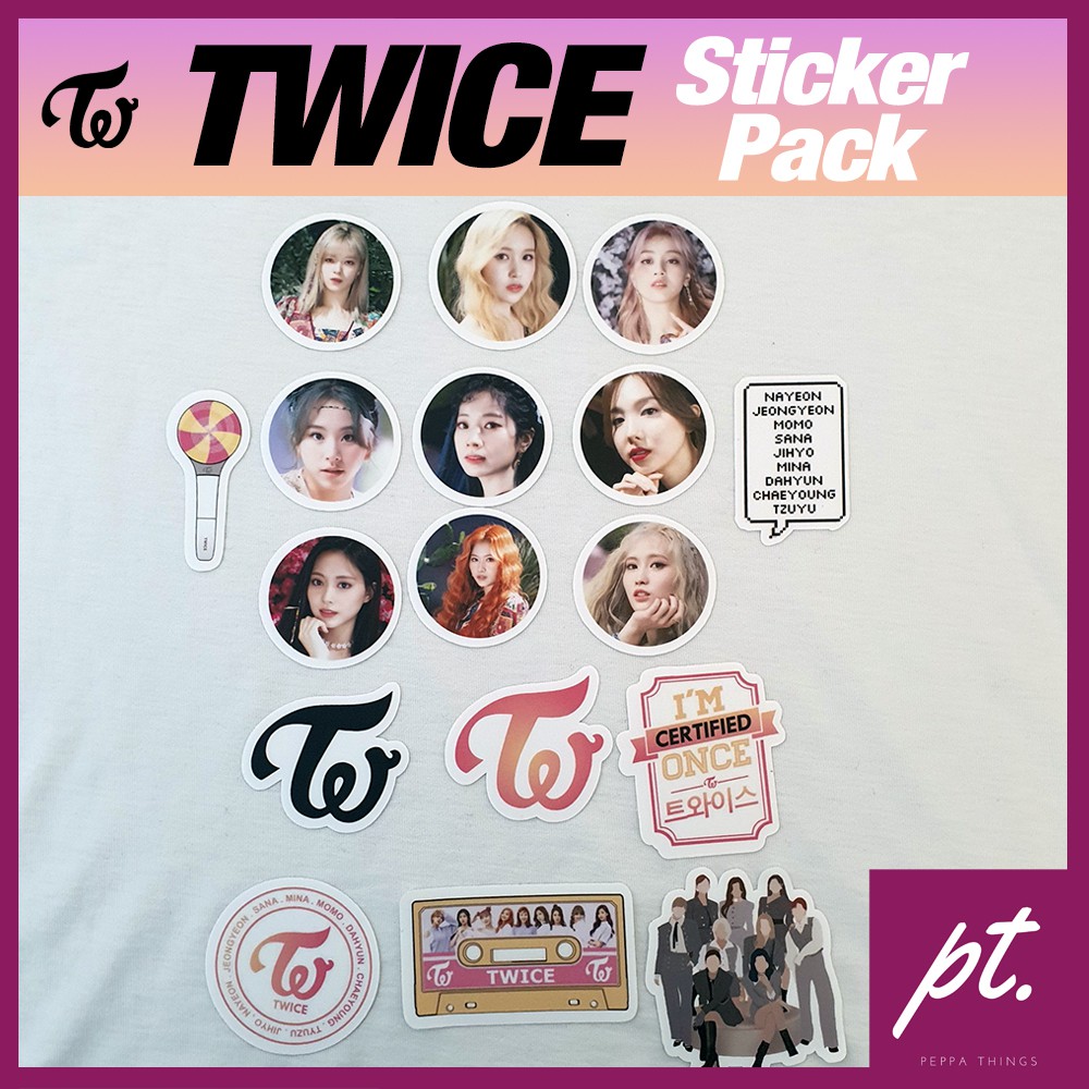 Twice Kpop Vinyl Waterproof Weatherproof Stickers With Matte Glossy Laminate Shopee Philippines