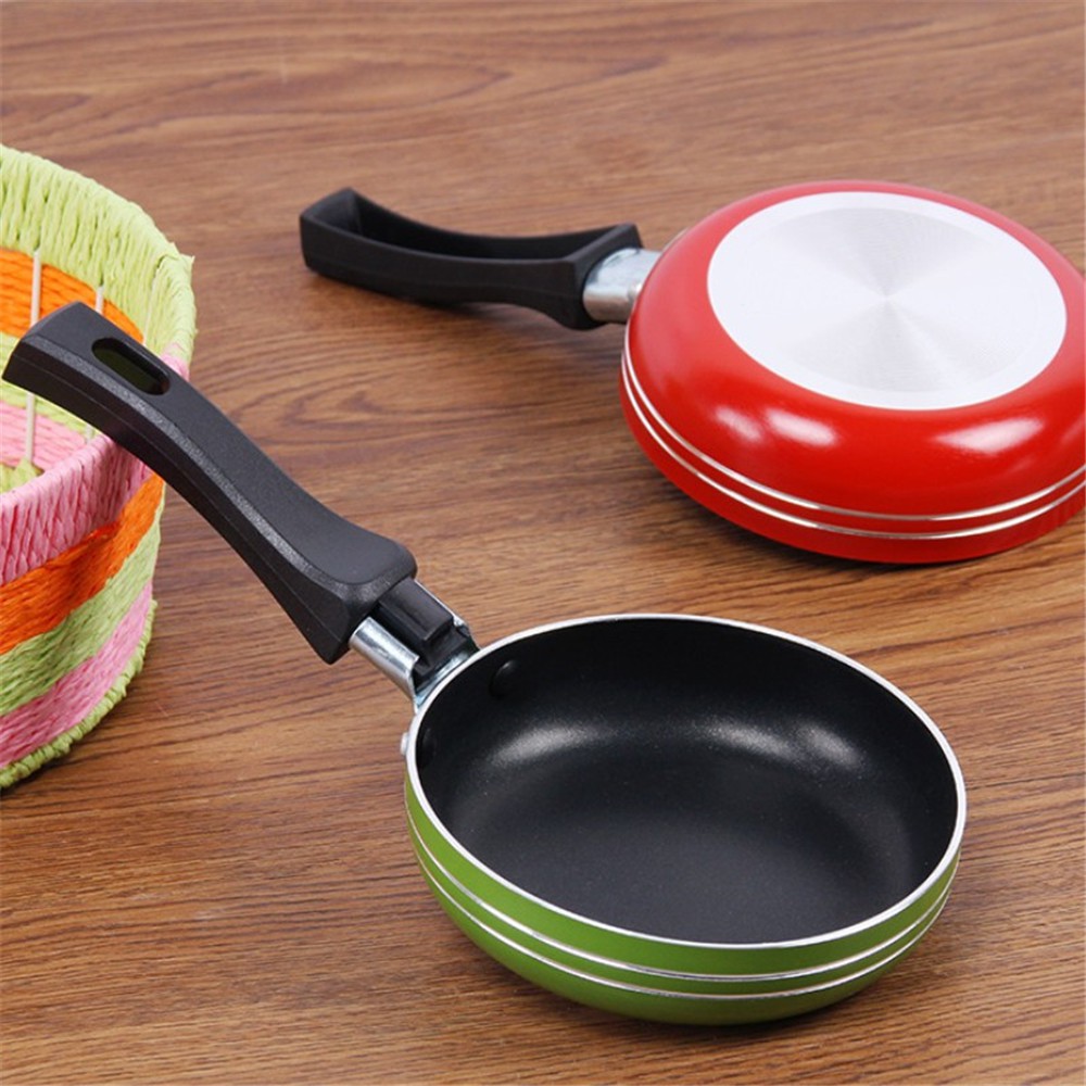 large stainless steel frying pan