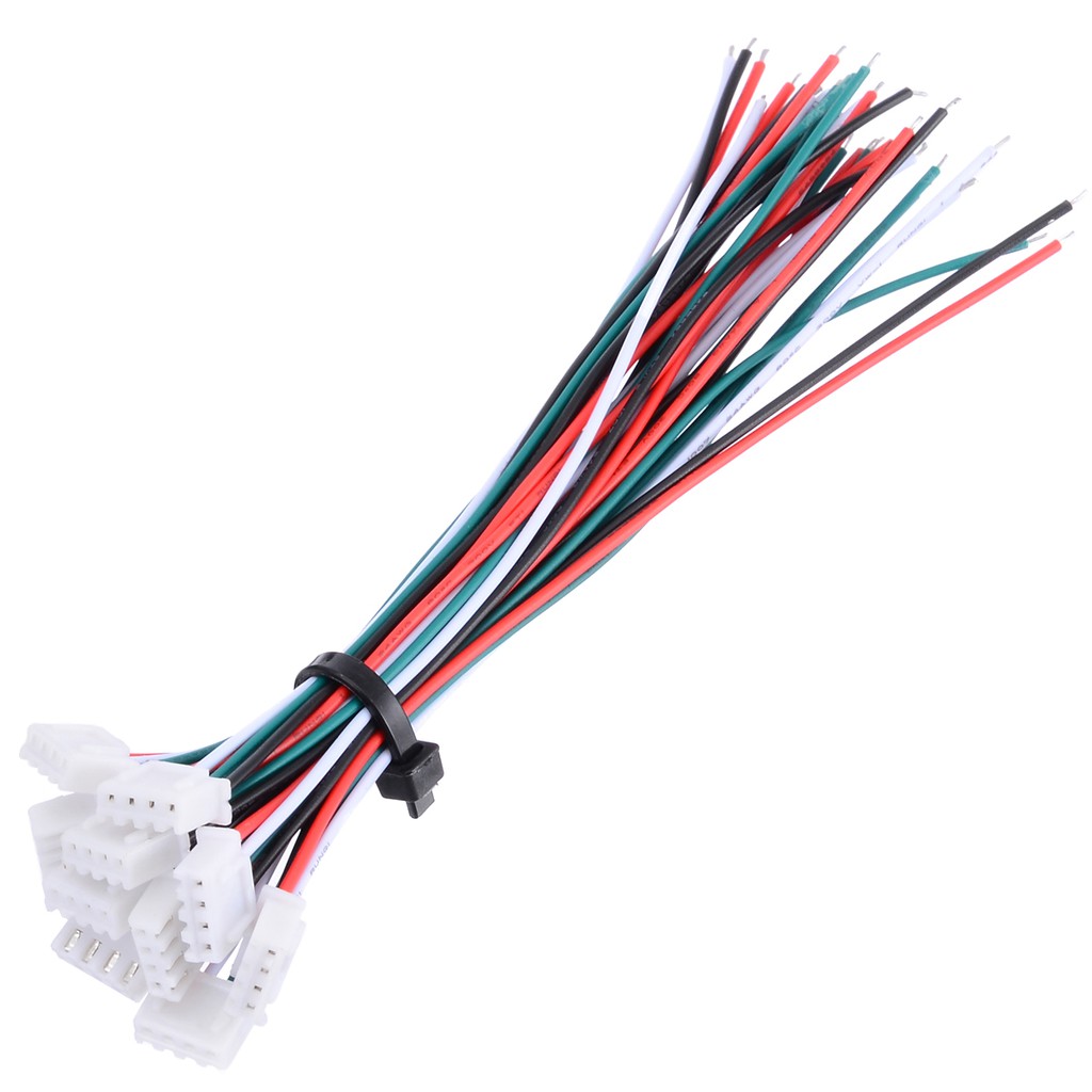 5 x Mini Micro SH 1.0mm 4-Pin JST Double Connector Plug Wires Cables 150MM J R/ 