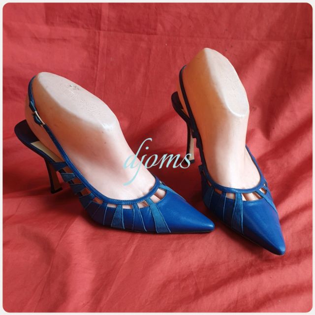 royal blue slingback shoes