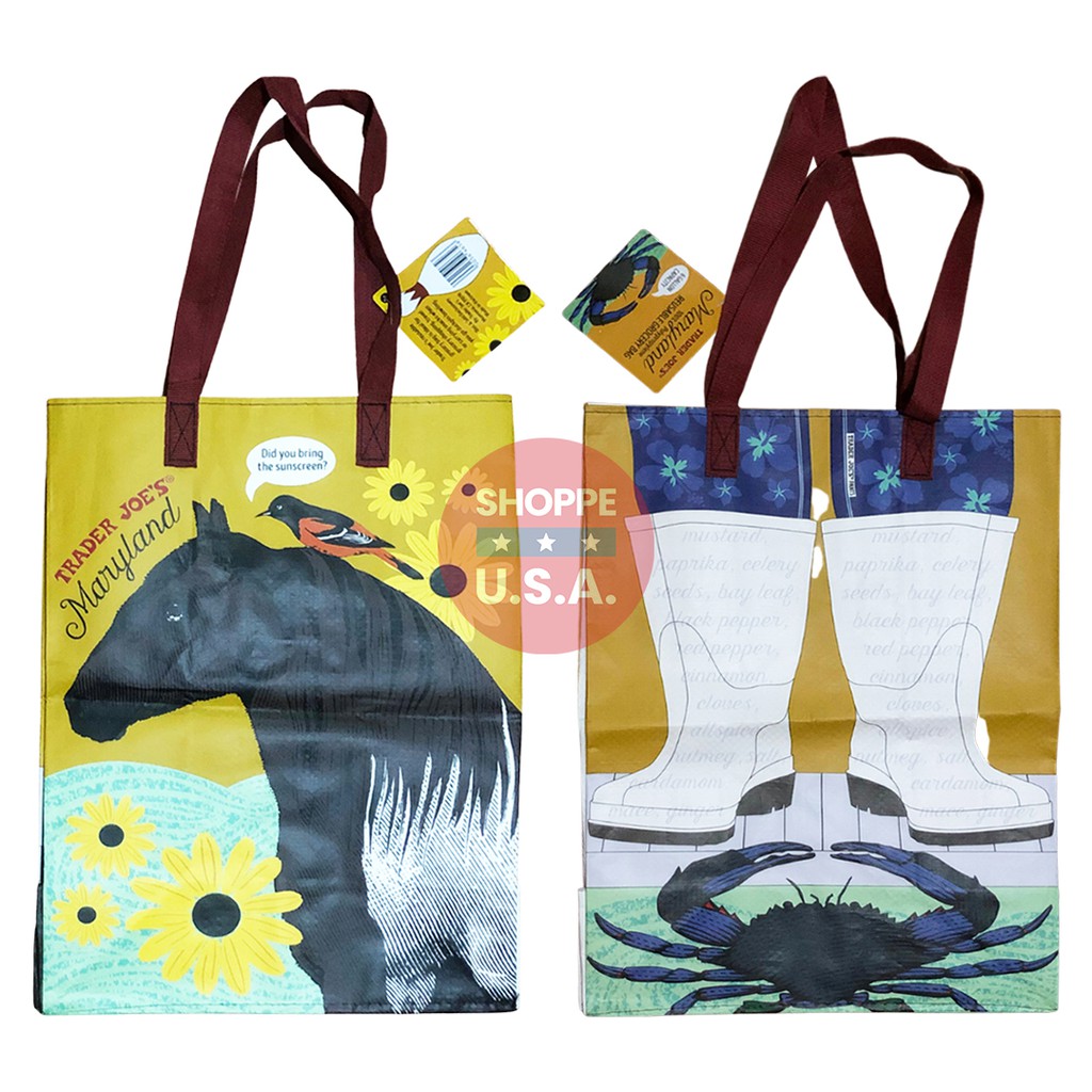 Trader Joe's BAG reusable Shopping grocery ECO bag NWT Go Green! WA State 