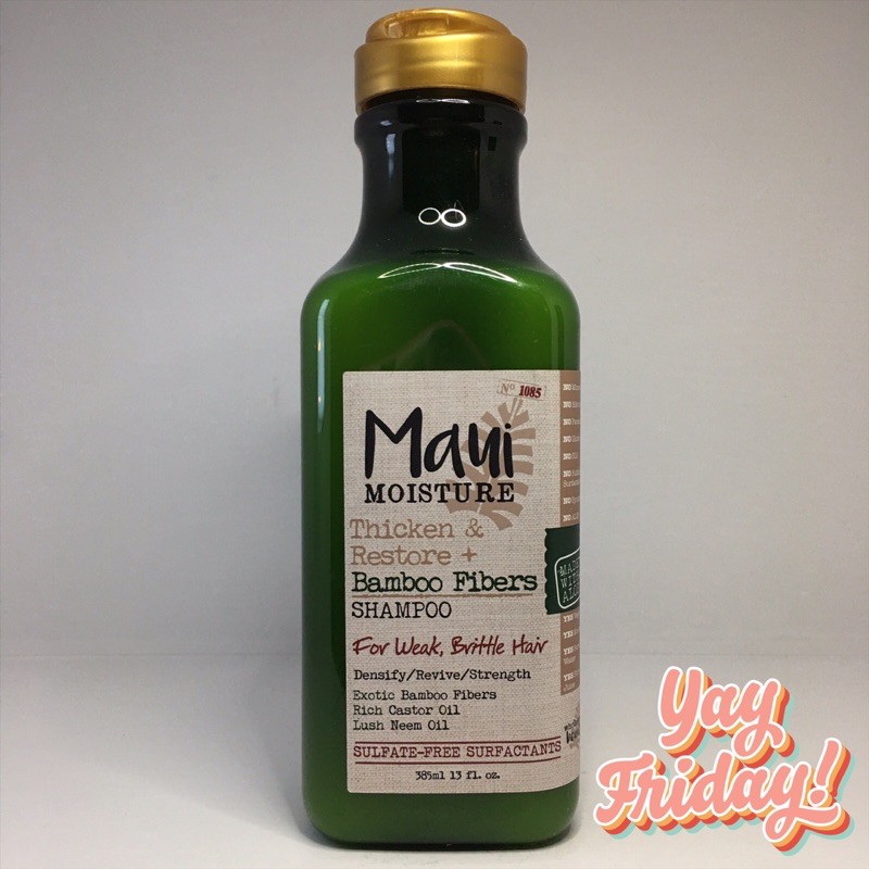Maui Moisture Thicken & Restore + Bamboo Fibers Shampoo Shopee