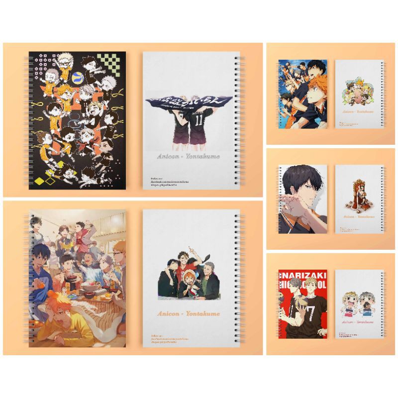 Haikyuu Notebook Anime Notebook High Quality Spring Notebook (More