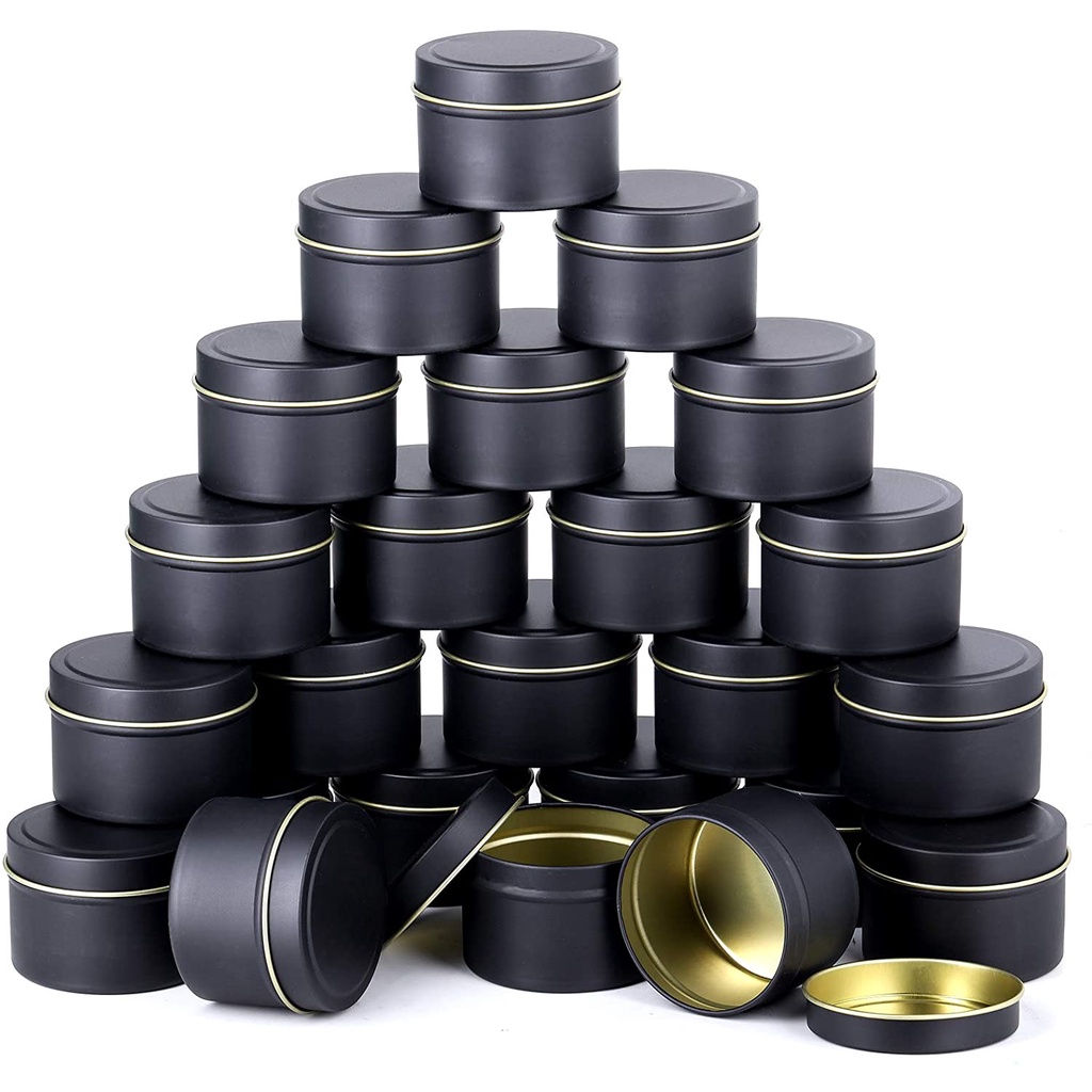 100pcs Aluminum Tin Can Tall with Lid Containers for Candle Making 4oz