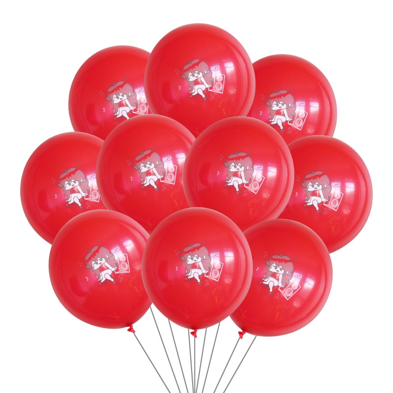 <READY STOCK>10pcs 12inch Cartoon Friday Night Funkin Latex Balloons Music Game Theme Party Happy Birthday Party Decorations Globos Kids Toys