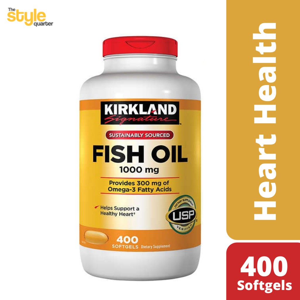 Kirkland Signature Fish Oil 1000 mg 400 Softgels Shopee Philippines