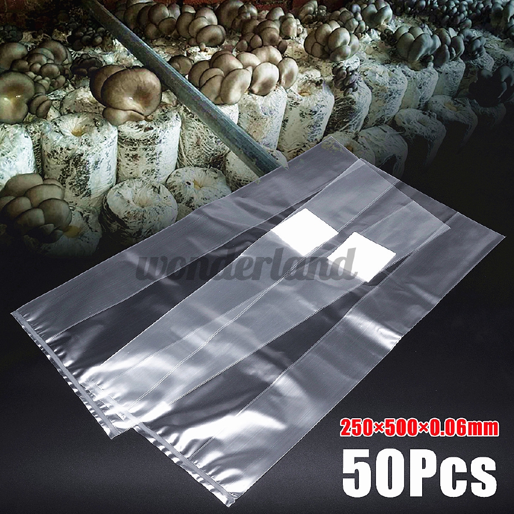 Details about ?100 Large Mushroom Substrate Grow Bags .5 Micron Filter