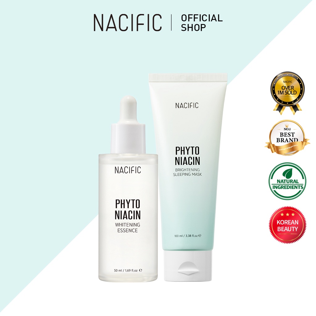 [NACIFIC] Phyto Niacin Whitening Essence 50ml + Brightening Sleeping Mask 100ml (New packaging
