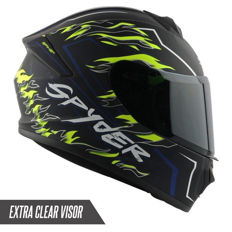 Spyder Full-Face Helmet Spike 2 GD Series 4 (FREE Clear Visor) | Shopee ...