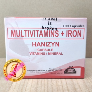 HANIZYN Multivitamins + Iron 100 Capsules