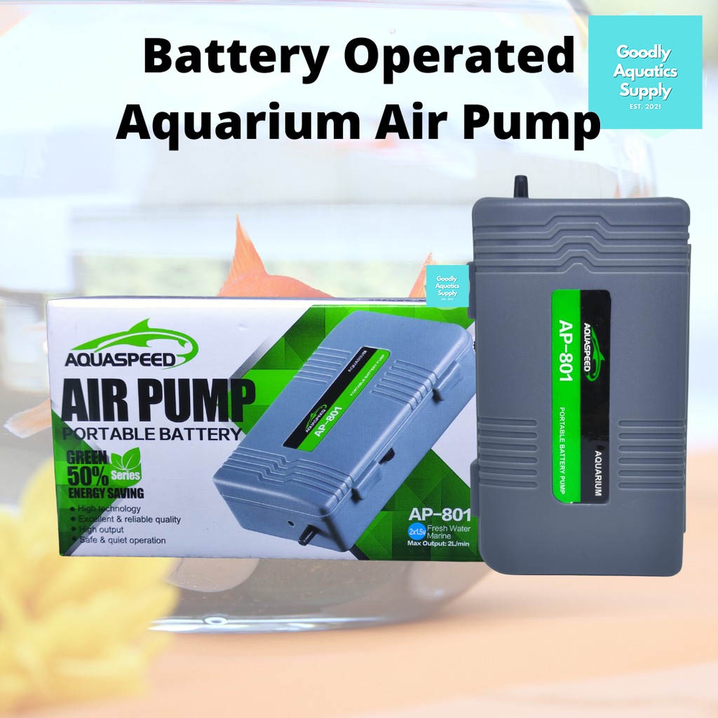 Emergency Battery Powered Air Pump With Free Silicone Air Hose and Air Stone Aerator Oxygen For Fish