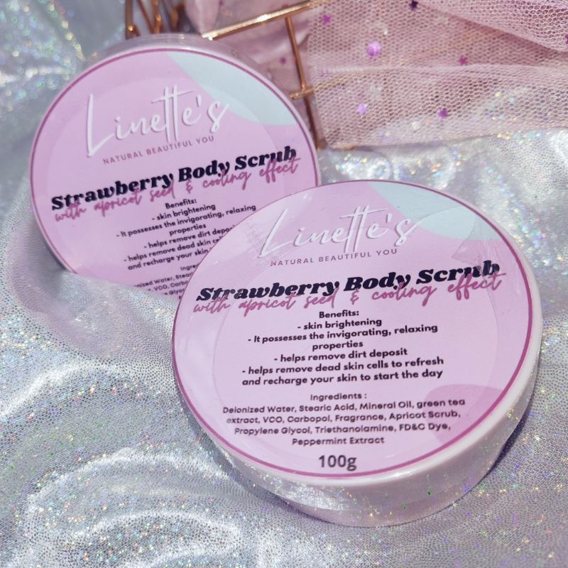 Strawberry Body Scrub (with Apricot seed & cooling effect) Shopee