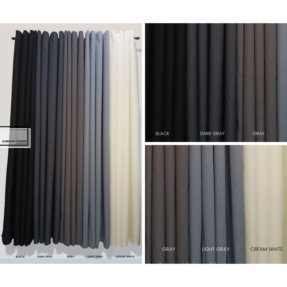 8FT PLAIN US KATRINA CURTAIN Non-Blackout (1 PIECE ONLY) | Shopee ...