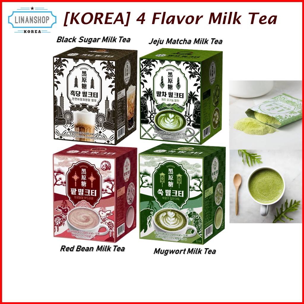 Korean Milk Tea Powder 10T / Black Sugar Milk Tea/ Matcha Milk Tea