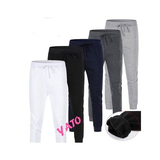Unisex Plain Cotton Jogger Pants(Makapal Tela) with zippers