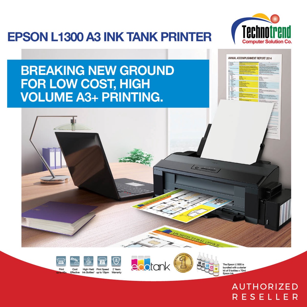 Epson L1300 A3 Color Ink Tank System Printer Shopee Philippines 8777