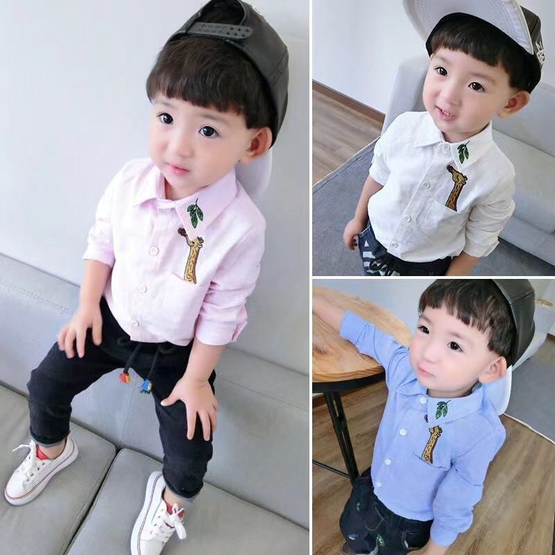 Soffny Boy Formal Shirt Long Sleeve Casual Regular Baby Boys Shirts  Polo Baby Shirt  Kids Polo Kids Shirt  Boy Shirt