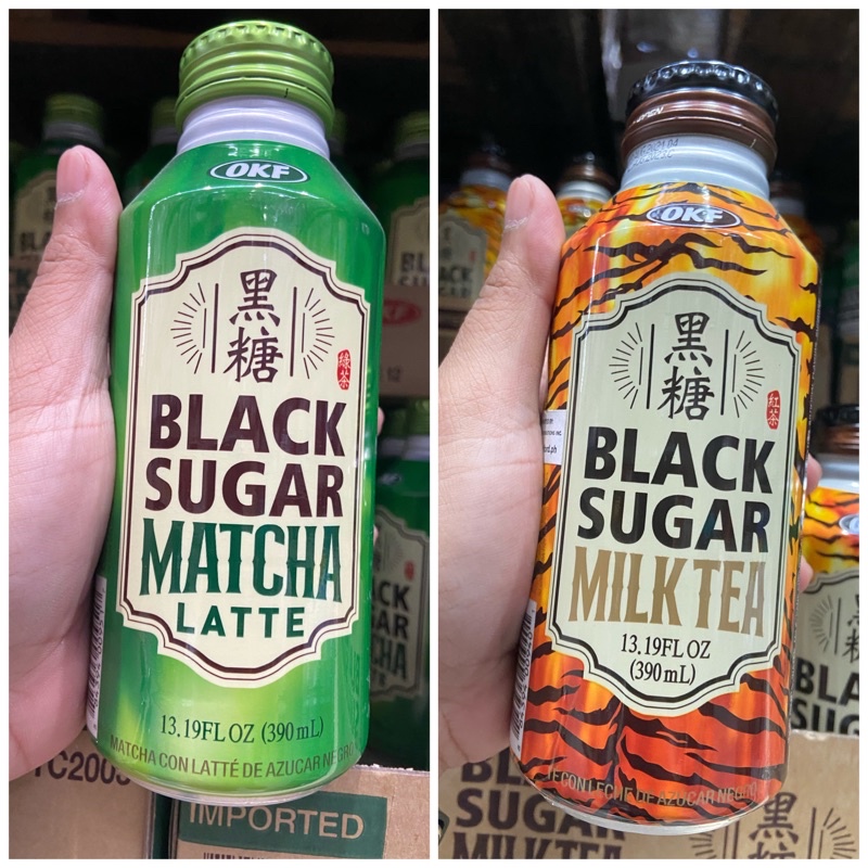 OKF BLACK SUGAR MATCHA LATTE & MILK TEA 390 ML Shopee Philippines