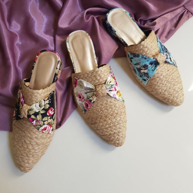 rattan mules