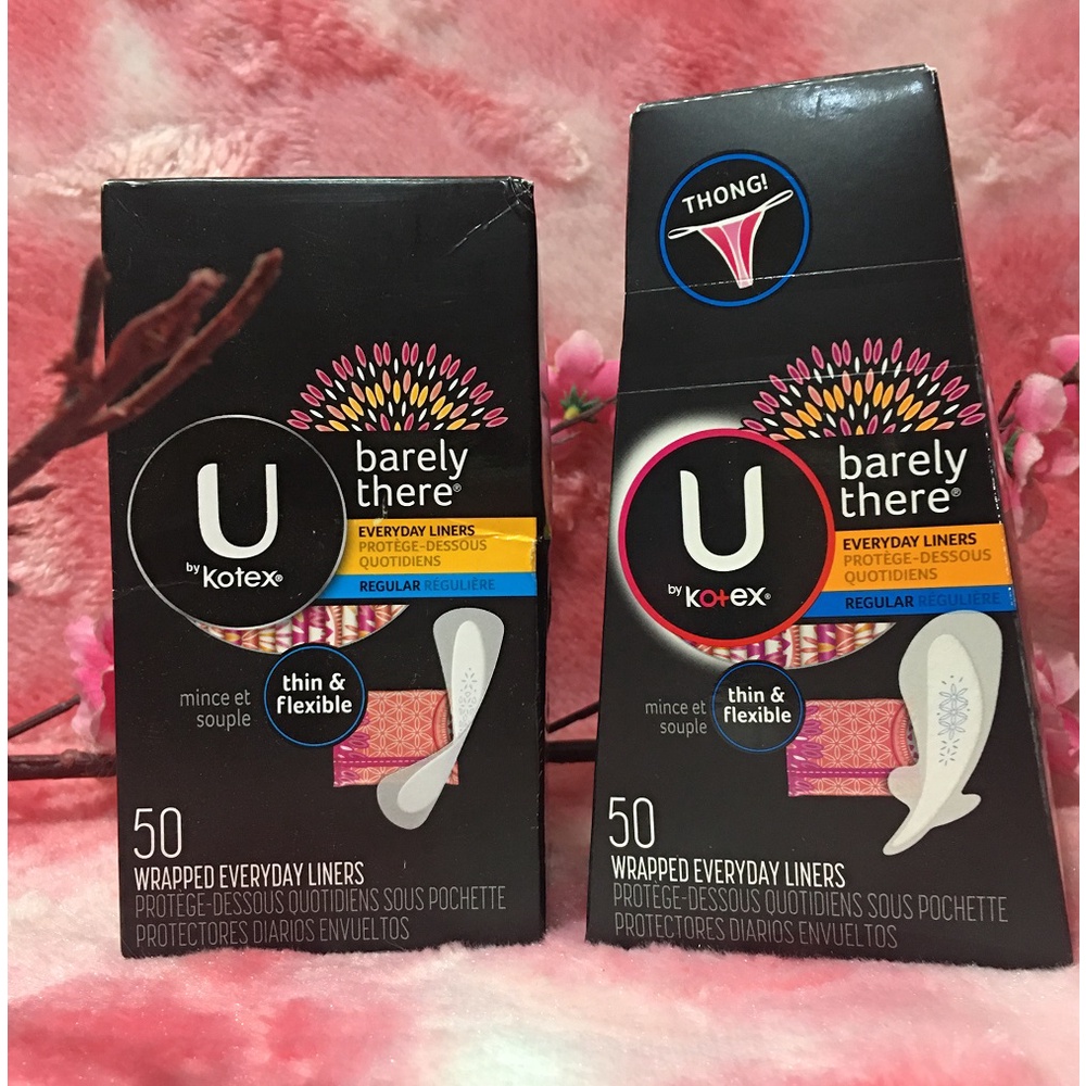 U Kotex Barely There Thong & Regular 50 liners / IMPORTED!! Shopee