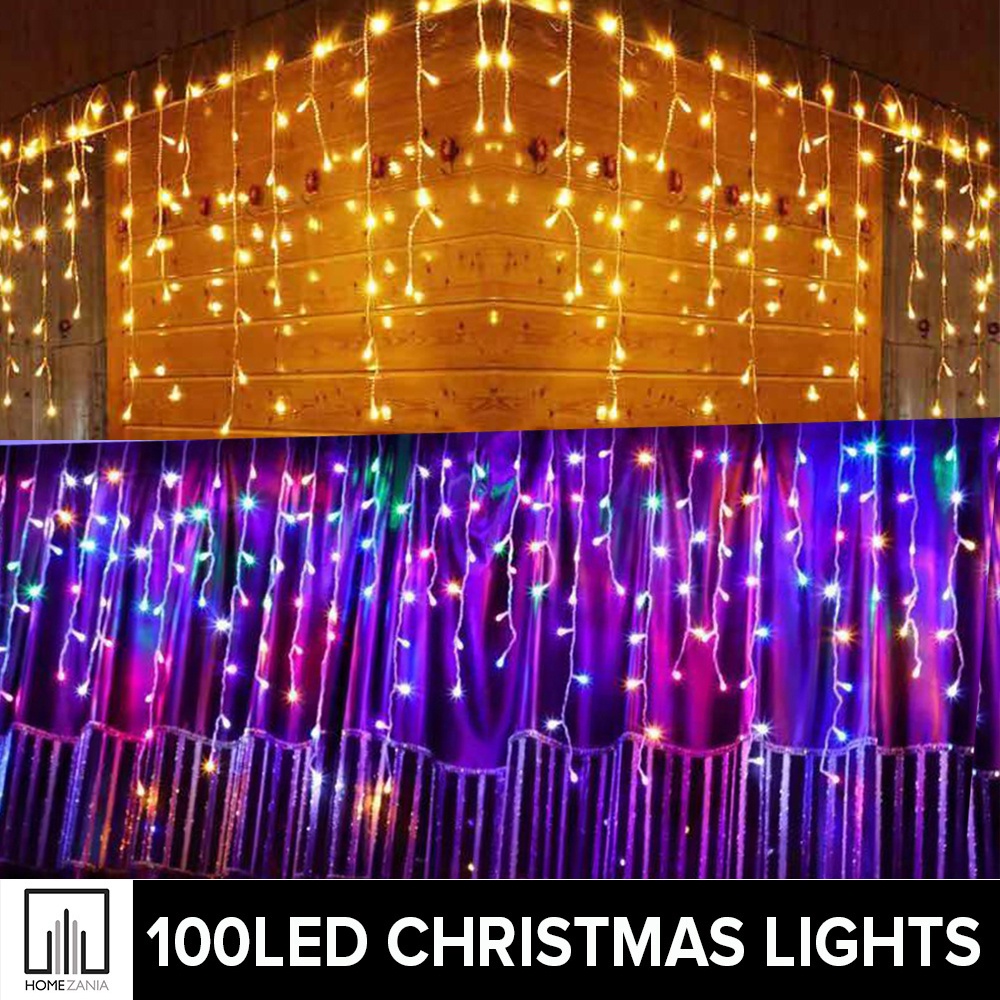 Home Zania 100 Led 10m Christmas Lights Mini Bulb Christmas Decor Home 