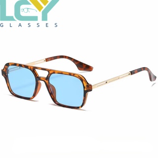 LCYY new double beam hollow sunglasses 2022 new retro net red concave shape square sunglasses 3517 (spot) #3