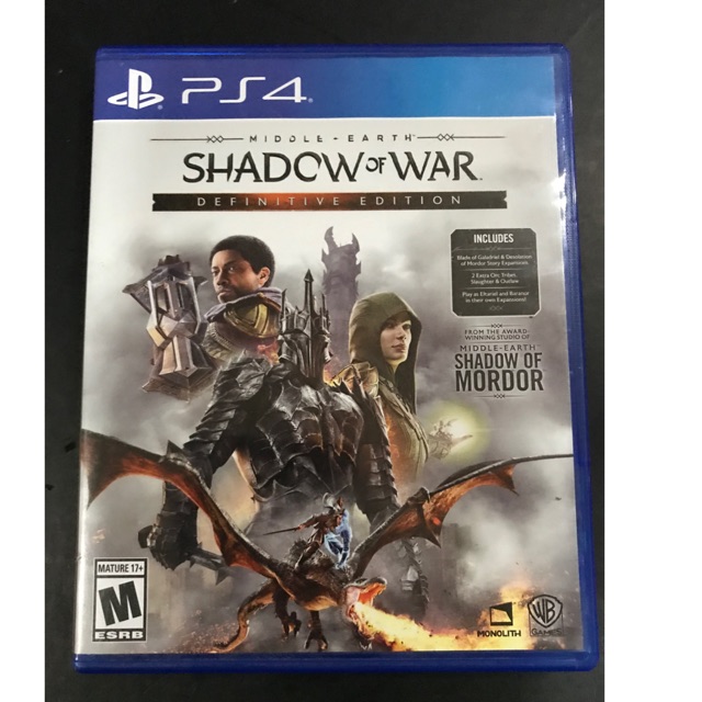 Ps4 Shadow Of War Definitive Edition Shopee Philippines