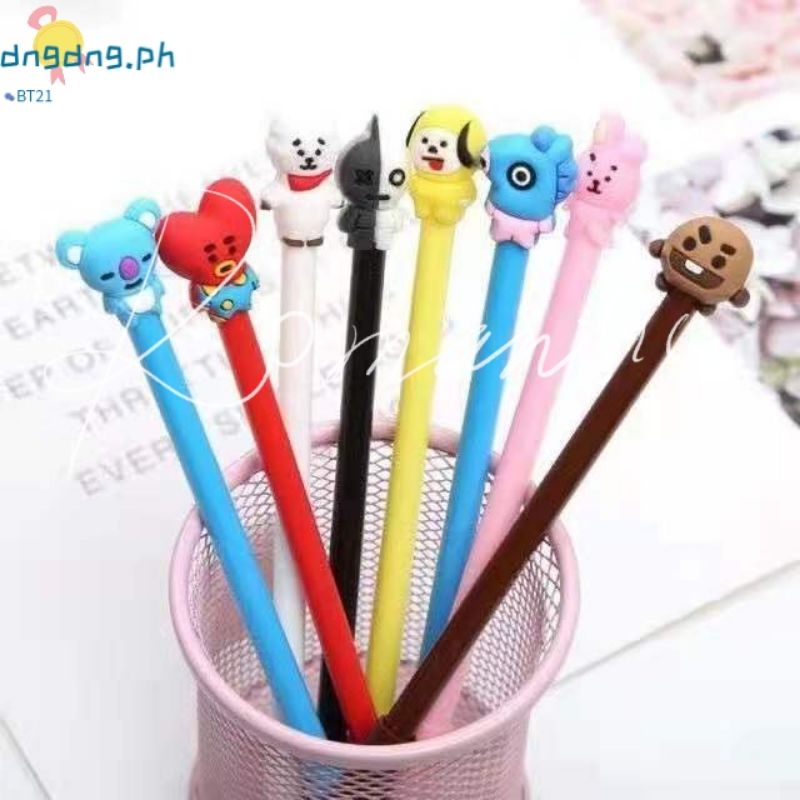 Bts bt21 black ink ballpen kpop bts ballpen tata c koyhimmy mang rj van ...