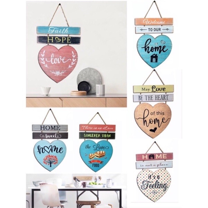 Heart Design Wood Wall Decoration Shopee Philippines